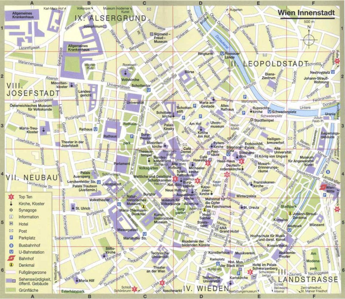 Beč karta grada