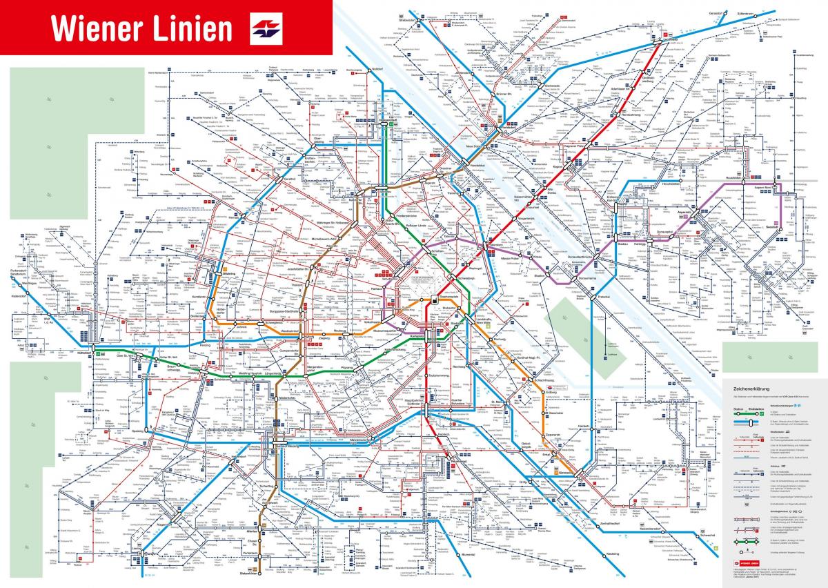 karta Beča javnog prijevoza