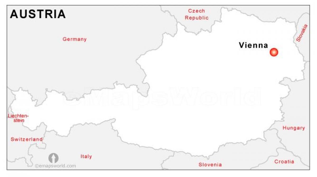 Karta glavnom gradu Austrije