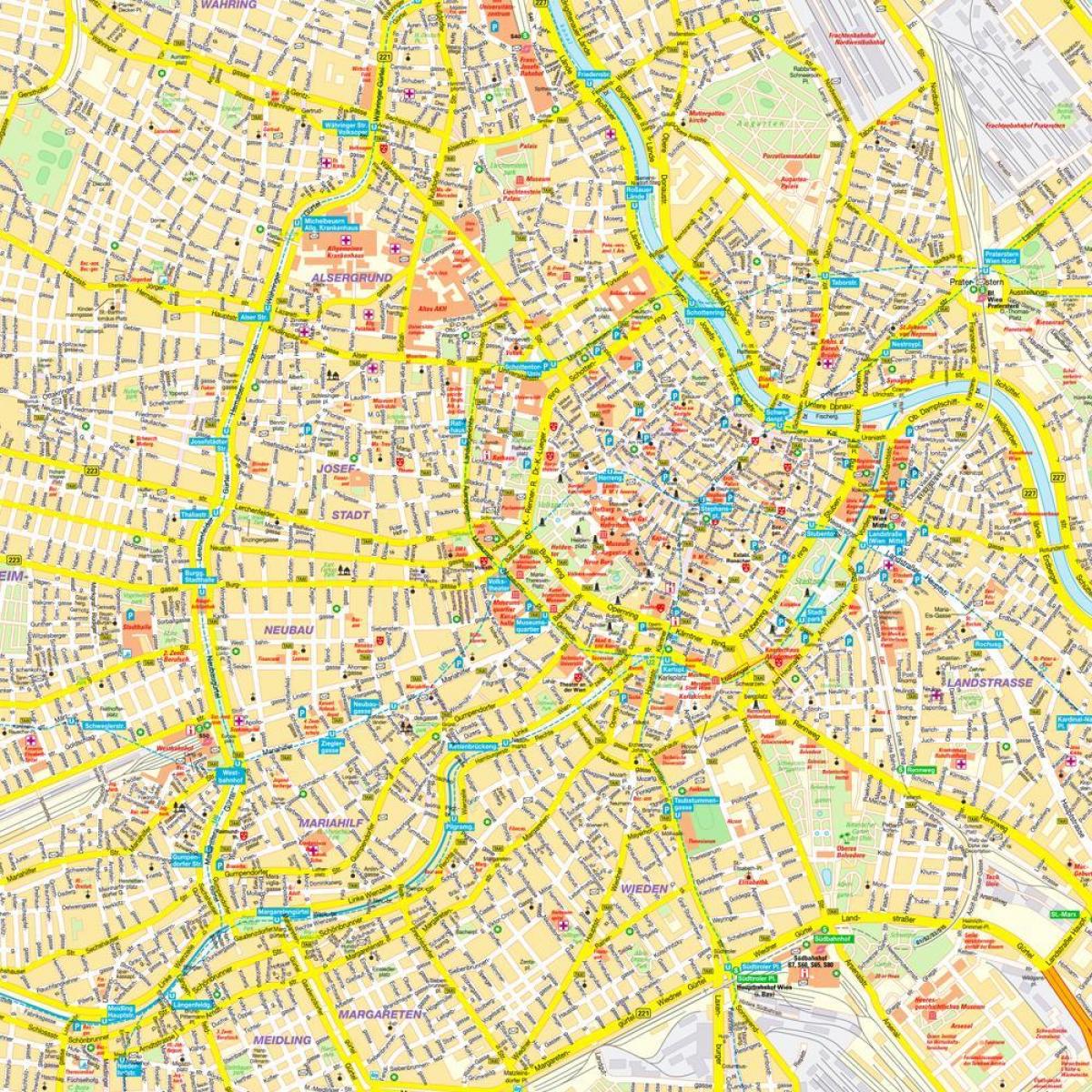 Beč interna karta grada