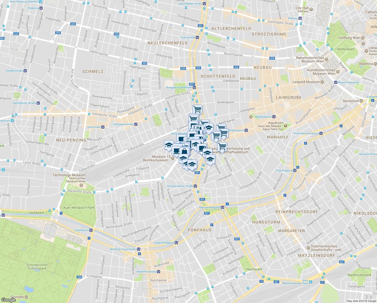 Karta mariahilfer straße