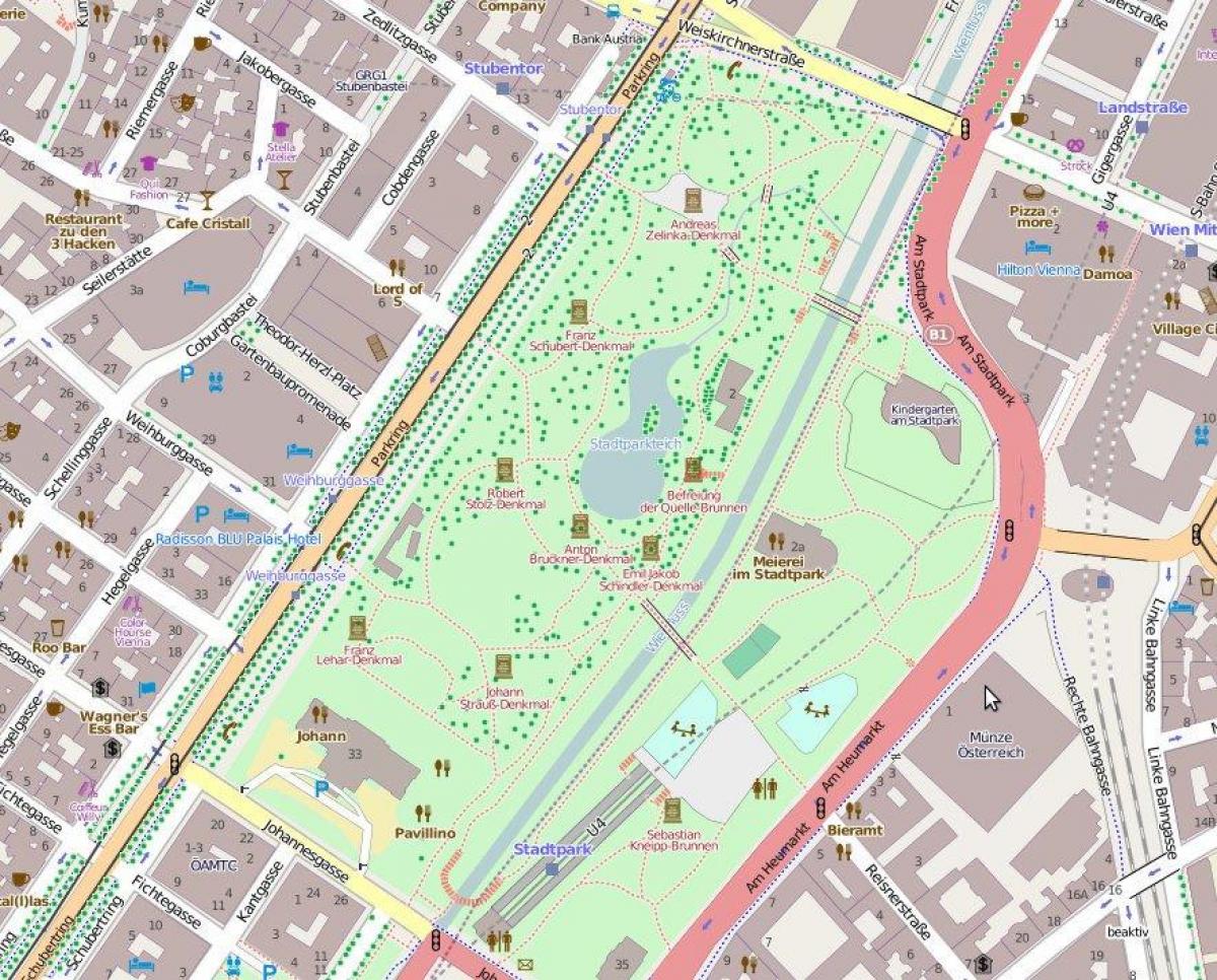Karta stadtpark u Beču