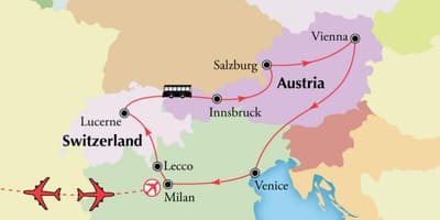 Karta Beča U Švicarskoj.