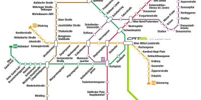 Beč zračna luka željeznički kolodvor karti