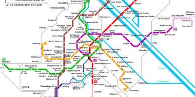 Beč dijagram toka podzemne željeznice u punoj veličini