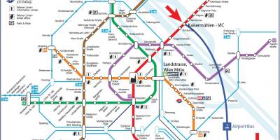 Karta podzemne željeznice Beč 